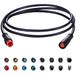 baluoqi Verlengkabel, 2-pins waterdichte stekker voor elektrische fietslicht/gas/ebrake/e-bike-onderdelen, verlengkabel (2-polig, 80 cm)