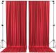 AK TRADING CO. IFR Gordijnen, achtergrond, polyester, panelen met roedezak, huwelijksceremonie, feest, thuis, ramen, decoratie, 3 x 3 m, rood