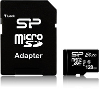 Silicon Power 128GB Elite MicroSDXC Class10 UHS-1 tot 85Mb/s incl. SD-adapter Zwart