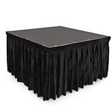 Gear4music 60 x 200 cm Podium Valance Zwart
