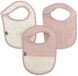 Domiva - Slabbetjes, mousseline, 0-6 maanden, oudroze, van katoengaas, 3 stuks