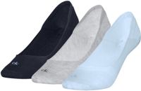 Calvin Klein Dames Footies Low Cut 3-Pack Lichtblauw
