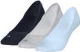 Calvin Klein Dames Footies Low Cut 3-Pack Lichtblauw