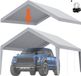 Vevor Garagetent 12' X 20' Garagedaktent Onderdakzeil Waterdicht Uv-Beschermd Eenvoudige Installatie met Spanbanden Grijs (Alleen Dakbedekking, Frame Niet Inbegrepen)