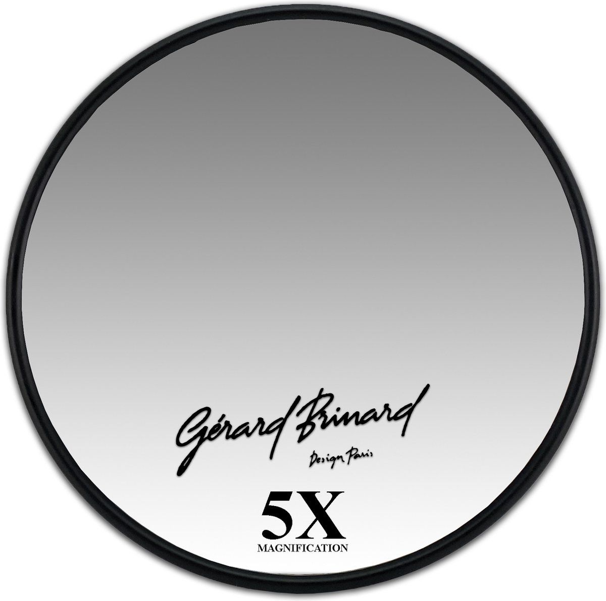 Gerard Brinard Make-up Zuignap spiegel mat zwart Ø15cm 5X Vergroting