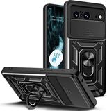Techsuit Hoesje geschikt voor Google Pixel 8 - Camshield Back Cover - Zwart