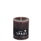 SPAAS Rustieke geurloze cilinderkaars 68/80 mm, ± 30 uur - warm bruin