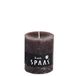 SPAAS Rustieke geurloze cilinderkaars 68/80 mm, ± 30 uur - warm bruin