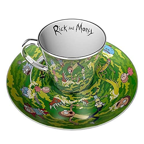 GB eye RICK & MORTY - Portal - Tasse à café miroir en soucoupe