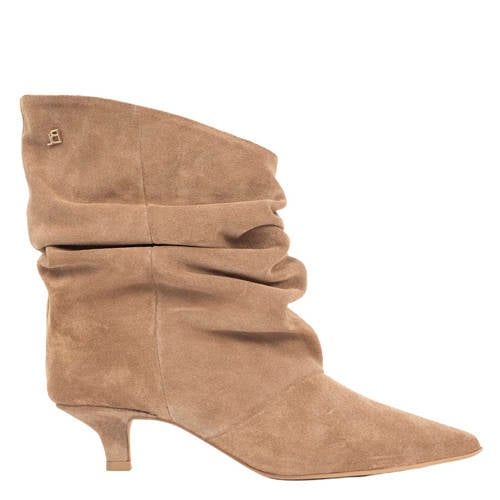 Babouche Jenna-2 suède enkellaarzen beige