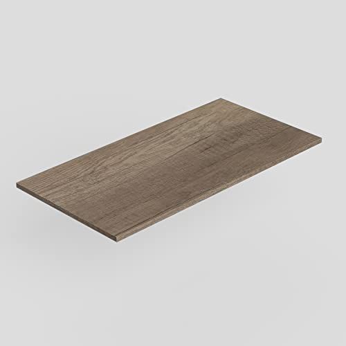 Baikal Werkblad van hout voor badkamer, melamine, 16 mm, tafelblad, combineerbaar met modulair meubelstuk