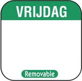 Depa HACCP Stickers Voedseletiketten Dagstickers Groen Vrijdag 25x25mm 1000 stuks