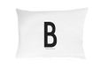 Design Letters Kussensloop A-Z (70x50) B, Wit, Eenmaat