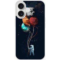 Cosmonaute aux ballons Verstevigd hoesje met sublimatie bedrukking, compatibel met Apple iPhone 16