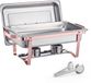 VEVOR Chafing Dish Set 2-delig RVS Voedselwarmer met 2 grote pannen (7,5 L), Rechthoekige Horeca Warmtedispenser met Deksel, Waterpanstandaard en Brandstofhouder, Roségoud