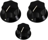 AllParts PK-0174-023 Black Knob Set knoppen voor Jazz Bass (set van 3)