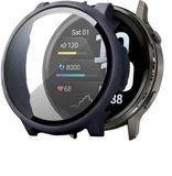 Bandz PC Cover met Glas (Blauw) – slank, schokbestendig beschermhoesje voor heldere schermbescherming – geschikt voor Garmin Venu 3 (45mm)