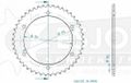 Esjot Couronne transmission Esjot pour moto Aprilia 1000 Caponord 2001 à 2007 45 dts