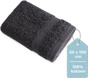 HUSH Living Handdoek 100% Katoen Antraciet 50x100 cm