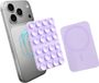 AVY Magnetische Liquid Silicone Zuignap Telefoonsticker / Telefoonhouder | Compatibel met MagSafe | Zelfklevende Telefoonhouder voor Spiegel, Raam en Muur | Handsfree Video's Maken | Paars