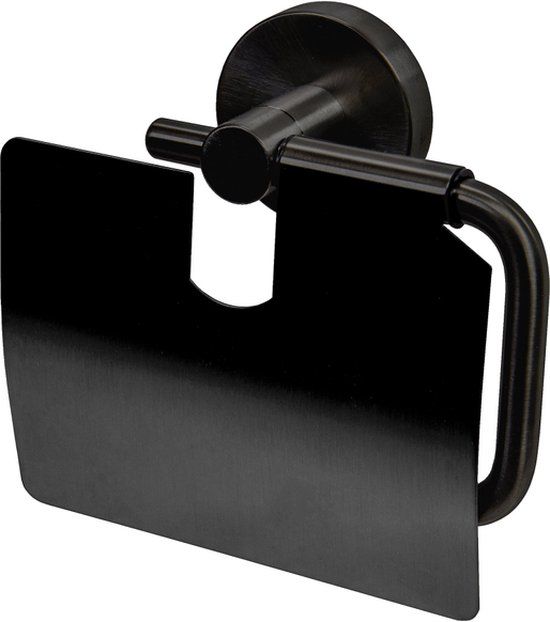 Haceka Kosmos Toiletrolhouder met Klep Grafiet Gunmetal - 1208727