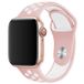123watches.nl Apple Watch Bandje Stryde - Dubbel - Siliconen - Lichtroze Wit