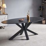 Milton & Oldbrook Eettafel 200 cm Avila Keramiek Zwart
