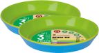 Juypal Assiettes - 6x - coloré - plastique - D18,5 x H2,5 cm - réutilisable - sans BPA
