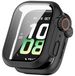 Wigento Honor Watch 5 Beschermhoes van kunststof PC met gehard H9-glas, zwart