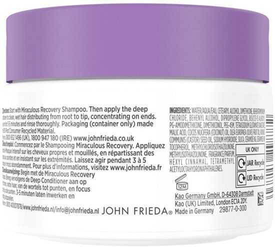 John Frieda Frizz Ease Haarmasker Conditioner - 250 ml