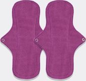 Eco Femme Wasbaar Maandverband DaypadPLUS - L - 2-Pack - 100% Biologisch Katoen - Paars