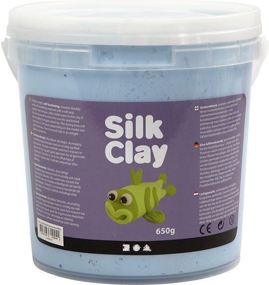 Silk Clay Silk Clay, neon blauw, 650 gr