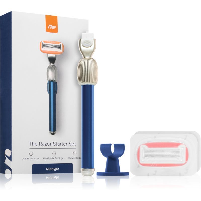 Fler The Razor Starter Set Veiligheidsscheermes Donkerblauw