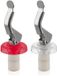 Orion - Bouchon de bouteille - 9 cm - Rouge et Transparent - Lot de 2