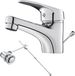 Ibenzoa® Robinet de lavabo chromé élégant avec tirette et aérateur économiseur d'eau pour salle de bain