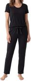 Schiesser Dames pyjama Mix & Relax zwart