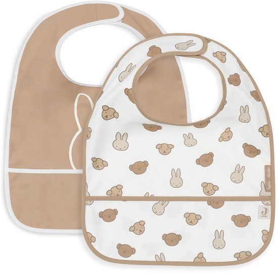 Jollein Slabbetjes Waterproof - 2 Stuks - Miffy and Friends