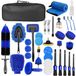 Kit de nettoyage de voiture - 36 pièces - Jeu de brosses - Brosse de détail - Chiffon en microfibre - Avec sac de transport