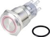 TRU COMPONENTS TC-10090928 LAS1-AGQ-11E/R/24V/S Vandalismebestendige druktoets 250 V/AC 3 A 1x aan/(aan) Moment Rood IP65