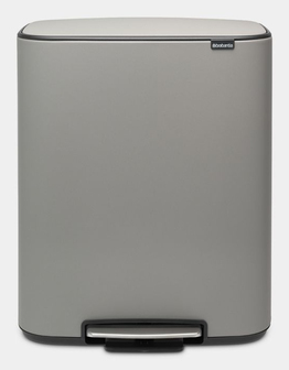 Brabantia Bo Prullenbak - 60 liter - Mineral Concrete Grey