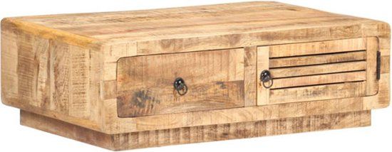 vidaXL Salontafel 90x60x29 cm ruw mangohout