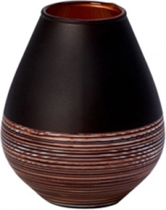 Villeroy & Boch Swirl Soliflor Vaas - 12,2 cm - Glas - Zwart/Bruin