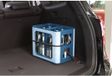 uniTEC bagagespanner met karabijnhaak, geëloxeerd aluminium, blauw