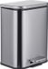 Relaxdays Badkamer prullenbak - 5 l - fingerprintproof - RVS - Zilver