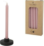 Merkloos Tiny Candle Kaarsen Mauve 14 cm 12 stuks