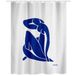Spirella Douchegordijn Anti-Schimmel – Waterdicht Douchegordijn Polyester – Stijlvol Design voor de Badkamer – Wit/Blauw – 180 x 200 cm
