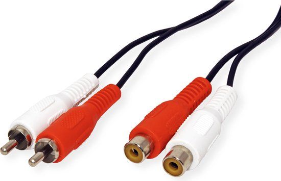 Value RCA verlengkabel duplex M / F, 5 m