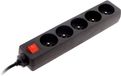Zenitech Stekkerdoos - 5 stopcontacten - 16 A - 2P+T - Zwart