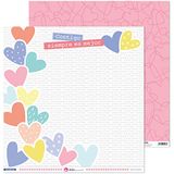 Anita y Su Mundo Collectie Momentos papier voor scrapbooking, papier, lay-out hart, 30,5 x 30,5 cm