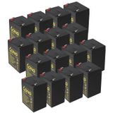 Kung Long 16 pièces WP5-12 batterie au plomb, 12 volt, 5Ah, adapté au pack batterie APCRBC140 d'APC. Ensemble complet composé de 16 batteries